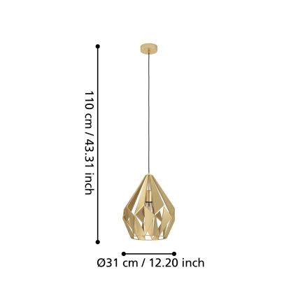 Eglo - Lühter 1xE27/60W/230V d. 31 cm