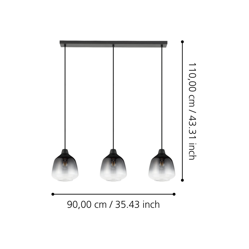 Eglo - Lühter 3xE27/40W/230V