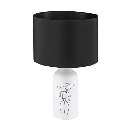 Eglo - Laualamp 1xE27/40W/230V must/valge