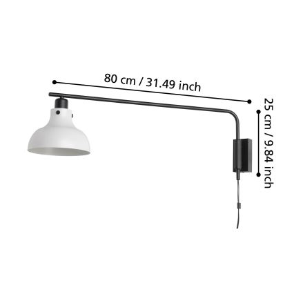 Eglo - Seinavalgusti 1xE27/40W/230V