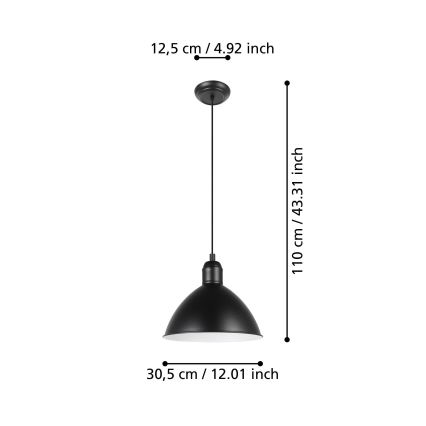 Eglo - Lühter 1xE27/40W/230V