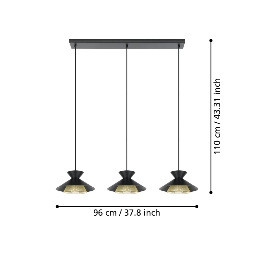 Eglo - Lühter 3xE27/40W/230V