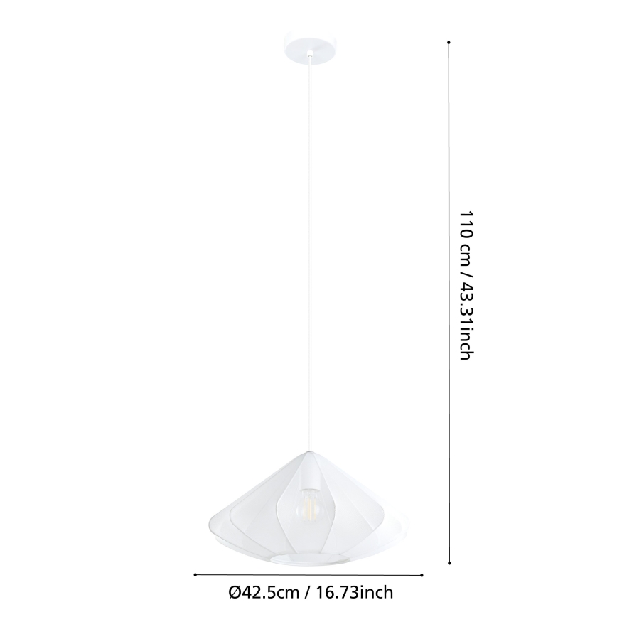 Eglo - Lühter 1xE27/40W/230V d. 42,5 cm valge