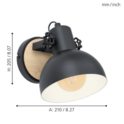 Eglo - Seinavalgusti 1xE27/28W/230V