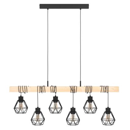 Eglo - Lühter TOWNSHEND 6xE27/60W/230V - FSC sertifitseeritud