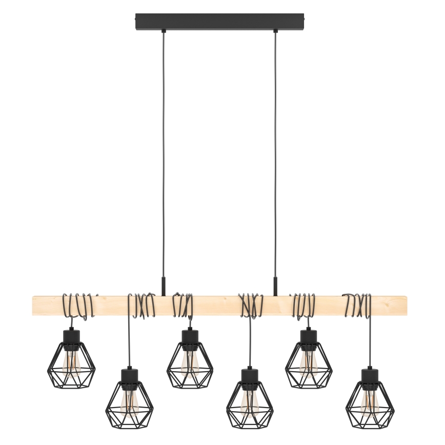 Eglo - Lühter TOWNSHEND 6xE27/60W/230V - FSC sertifitseeritud