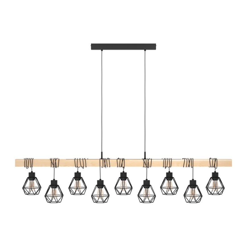 Eglo - Rippvalgusti kaabliga TOWNSHEND 9xE27/60W/230V