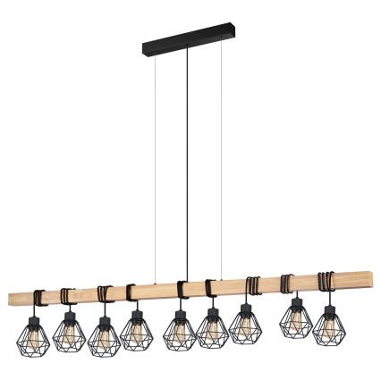 Eglo - Lühter TOWNSHEND 9xE27/60W/230V - FSC sertifitseeritud