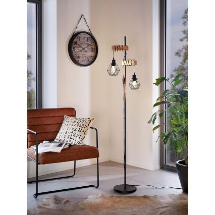 Eglo - Põrandalamp TOWNSHEND 2xE27/60W/230V