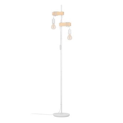 Eglo 44083 - Põrandalamp TOWNSHEND 2xE27/10W/230V valge