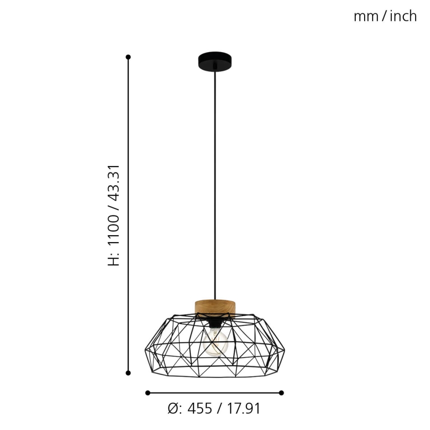 Eglo - Lühter 1xE27/60W/230V