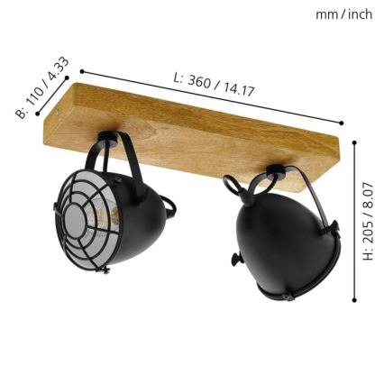 Eglo - Punktvalgusti 2xE14/40W/230V