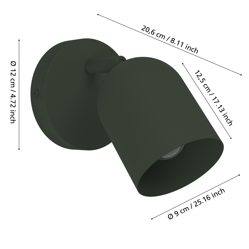 Eglo - Suunatav seinavalgusti 1xE14/40W/230V roheline