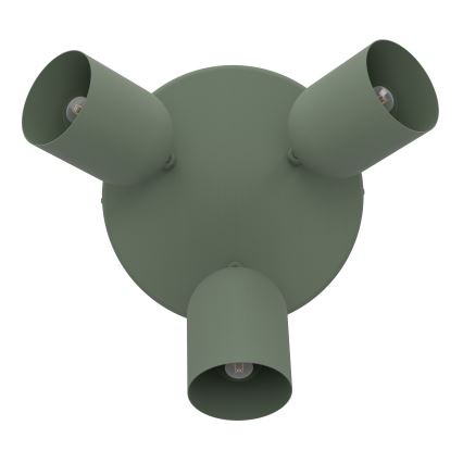 Eglo - Kolmepealine suunavalgusti 3xE14/40W/230V, läbimõõt 25 cm, roheline