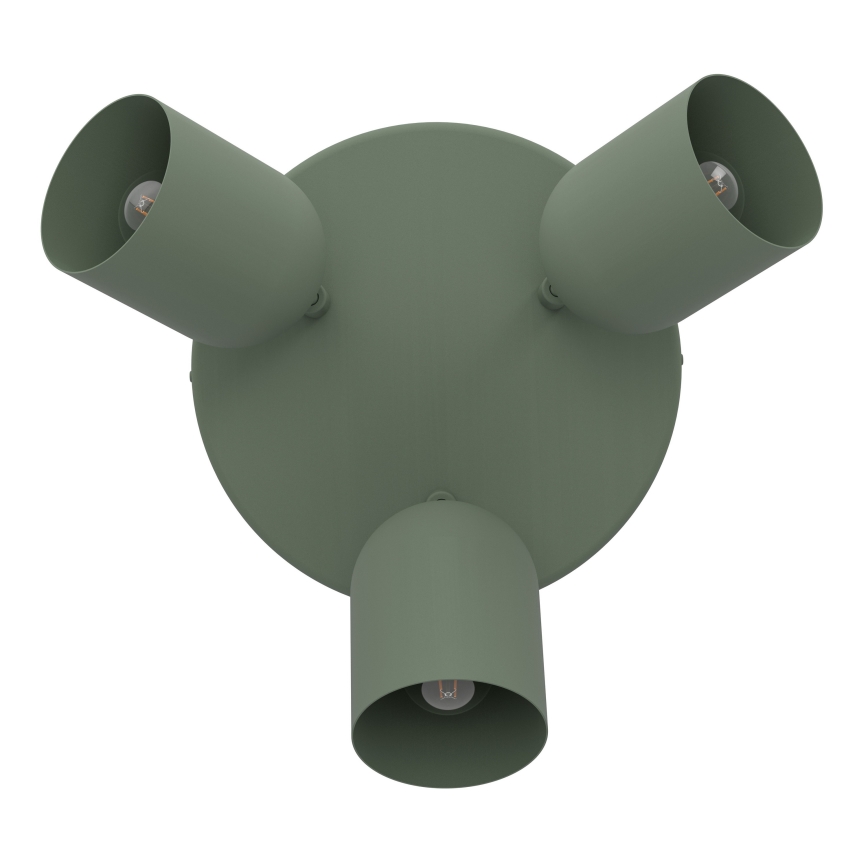 Eglo - Kolmepealine suunavalgusti 3xE14/40W/230V, läbimõõt 25 cm, roheline