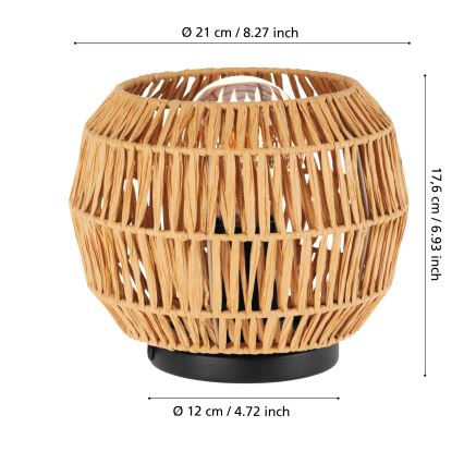 Eglo - laualamp 1xE27/40W/230V pruun