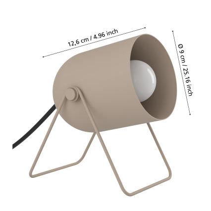 Eglo - Laualamp 1xE14/8W/230V beež