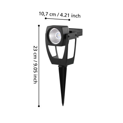 Eglo 48719 - LED Päikesepaneeliga prožektor SOLAR 1xLED/0,1W/3,2V 1000 mAh IP44
