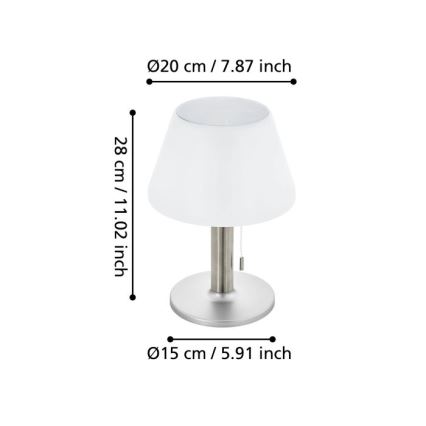 Eglo 48749 - hämardatav LED-päikesevalgusti LED/2W/3,7V 2000 mAh IP44