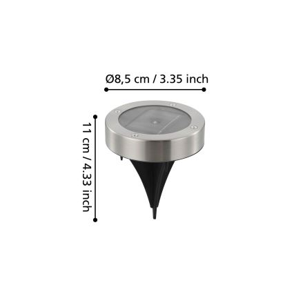 Eglo 48777 - LED päikesepaneeliga valgusti anduriga LED/0,07W/1,2V 200 mAh mattkroom