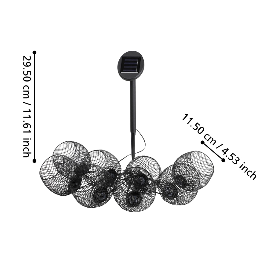 Eglo 48964 - LED päikesepaneeliga valguskett 8xLED/3m 600 mAh IP44