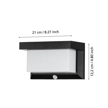 Eglo - LED Päikesepaneeliga seinavalgusti koos anduriga LED/3,84W/3,7V 2000 mAh IP44