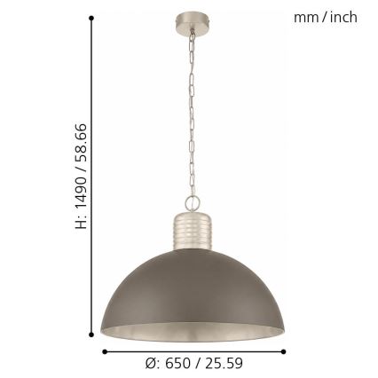 Eglo 49107 - Lühter COLDRIDGE 1xE27/60W/230V