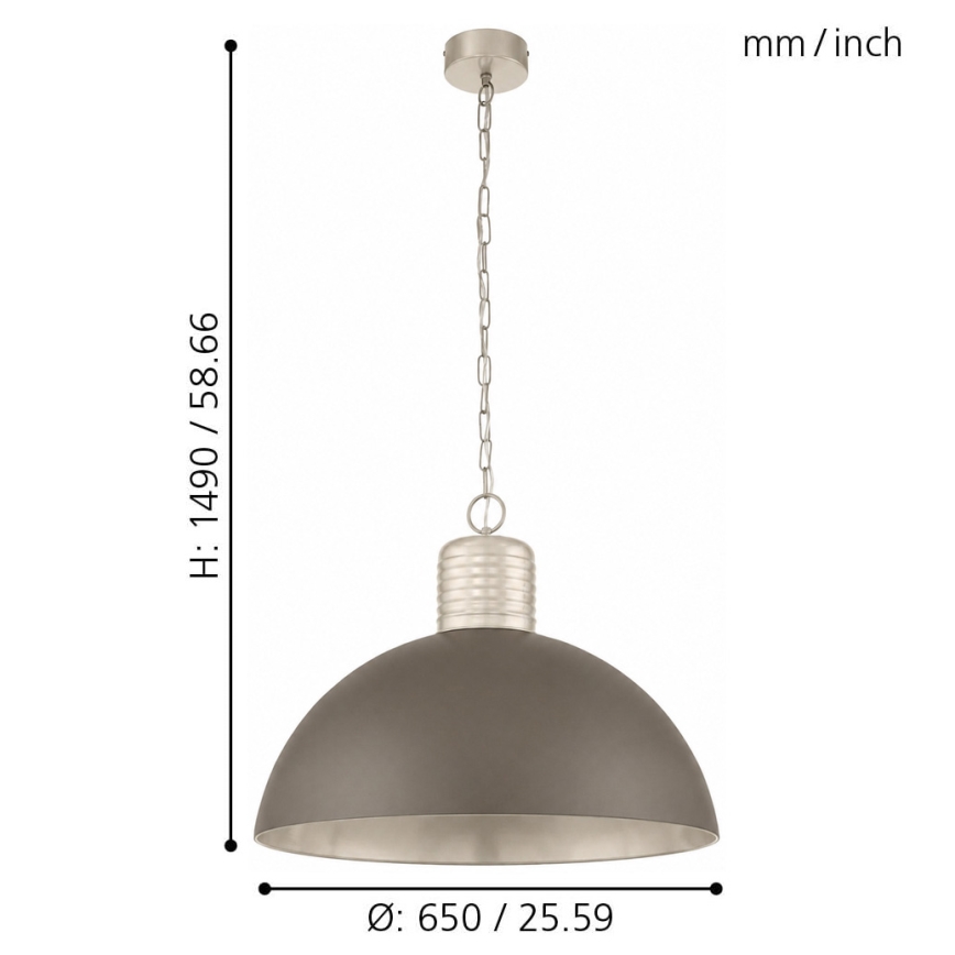 Eglo 49107 - Lühter COLDRIDGE 1xE27/60W/230V