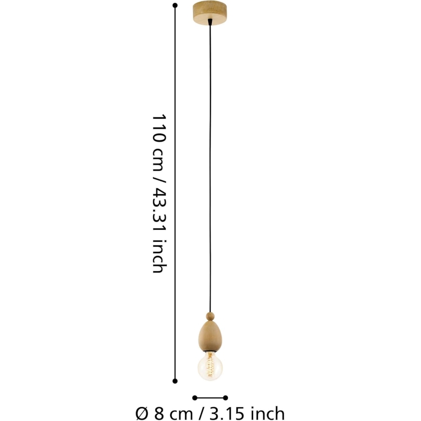 Eglo 49376 - Rippvalgusti AVOLTRI 1xE27/60W/230V