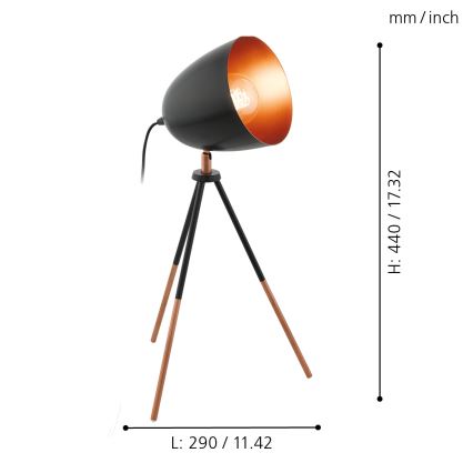 Eglo - Laualamp 1xE27/60W/230V