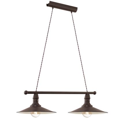 Eglo 49457 - Rippvalgusti kaabliga STOCKBURY 2xE27/60W/230V