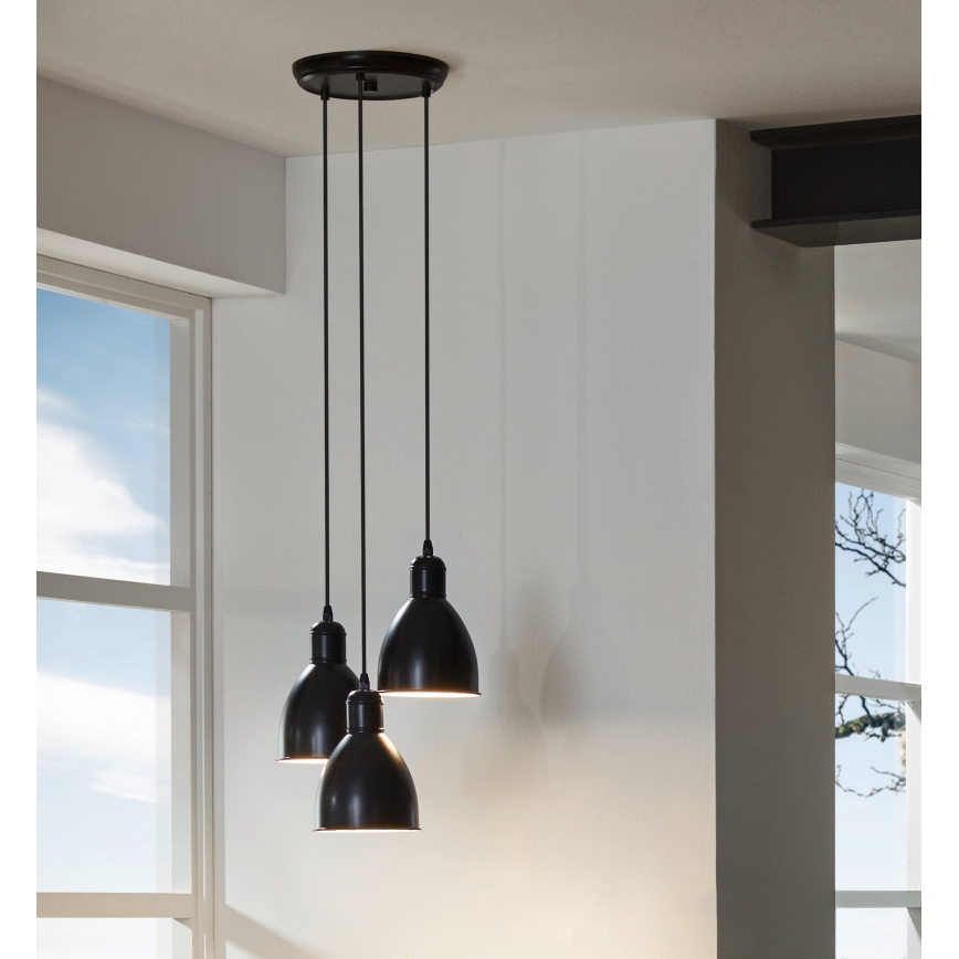 Eglo 49465 - Rippvalgusti PRIDDY 3xE27/60W/230V