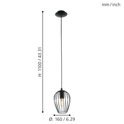 Eglo - Lühter 1xE27/60W/230V