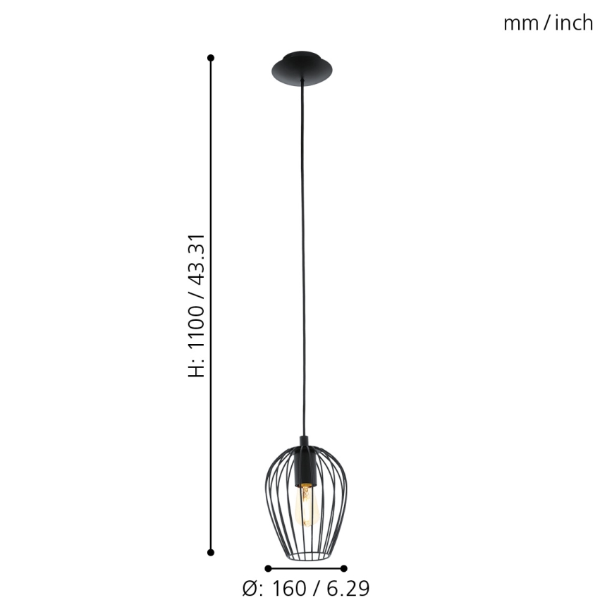 Eglo - Lühter 1xE27/60W/230V