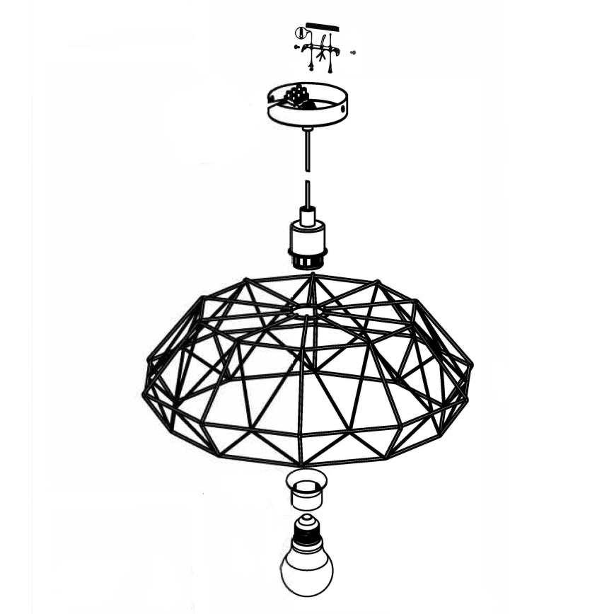 Eglo - lühter 1xE27/60W/230V
