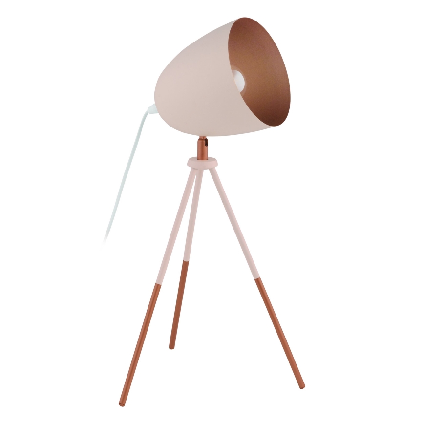 Eglo 49727 - laualamp CHESTER 1xE27/60W/230V valge/vasetoon