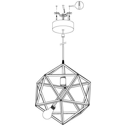 Eglo - Rippvalgusti 1xE27/60W/230V