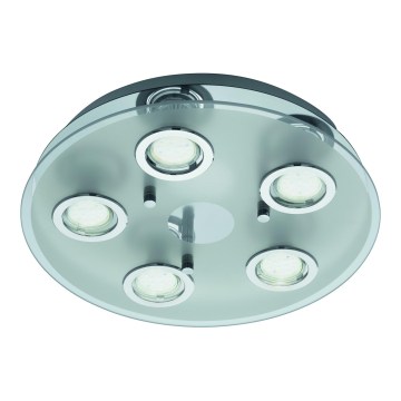 Eglo 54563 - LED laelamp 5xGU10/3W/230V läikiv kroom