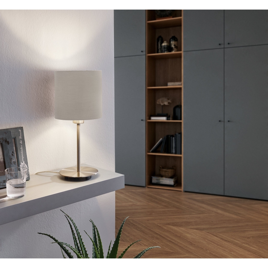 Eglo 54745 - Laualamp ANADIA 1xE14/40W/230V taupe/matt kroom