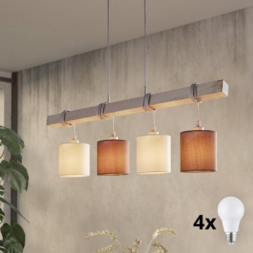 Eglo 55206 - LED-lühter riputuskaabliga TOWNSHEND 4xE27/60W/230V
