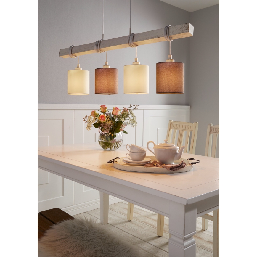 Eglo 55206 - LED-lühter riputuskaabliga TOWNSHEND 4xE27/60W/230V