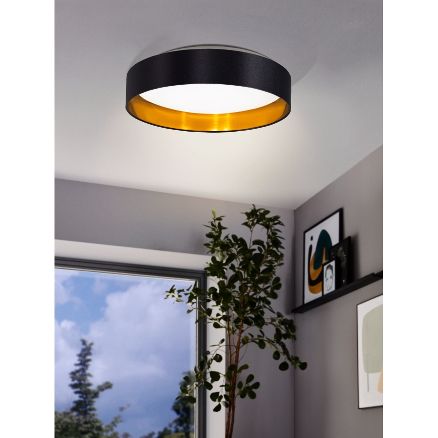 Eglo 55267 - LED laelamp MASERLO LED/16W/230V 3000K läbimõõt 40,5 cm must/vaskne