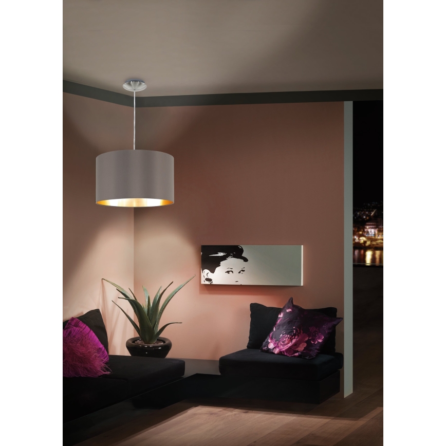 Eglo 55269 - Lühter MASERLO 1xE27/60W/230V pruun