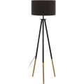 Eglo 55291 - Põrandalamp BIDFORD 1xE27/60W/230V must/pruun