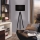 Eglo 55291 - Põrandalamp BIDFORD 1xE27/60W/230V must/pruun