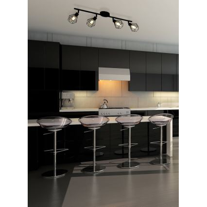 Eglo 55301 - LED-spottvalgusti ZAPATA 4xG9/3W/230V must