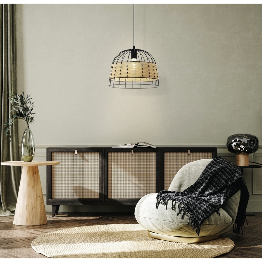 Eglo 55709 - Lühter ANWICK 1xE27/40W/230V rotang