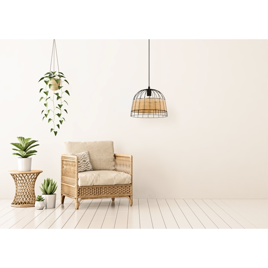 Eglo 55709 - Lühter ANWICK 1xE27/40W/230V rotang