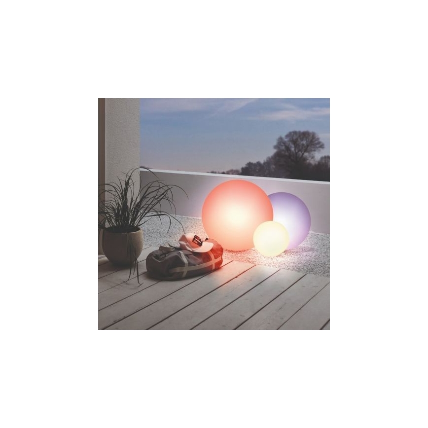 Eglo 55784 - LED RGBW Välivalgusti MONTEROLO-C 1xE27/9W/230V IP65 d. 39 cm + kaugjuhtimispult