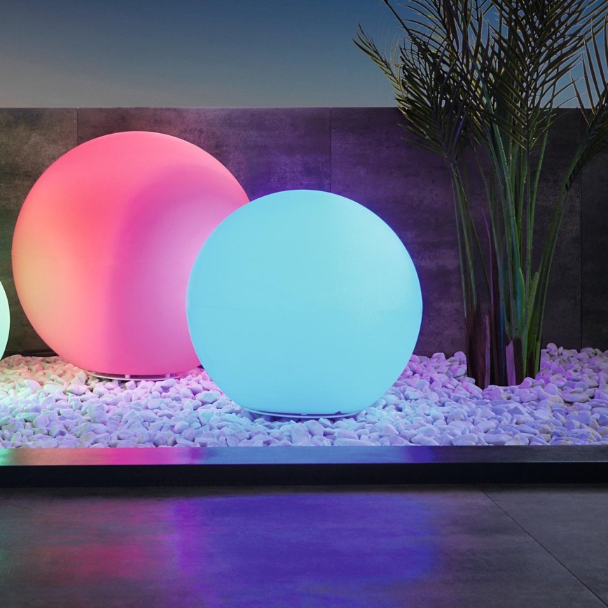Eglo 55786 - LED RGBW Välivalgusti MONTEROLO-C 1xE27/9W/230V 2700-6500K IP65 d. 30 cm + kaugjuhtimispult